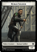 Human Soldier // Wolf (0035) Double-Sided Token (BLC-7 // 35) [Bloomburrow Commander Tokens]