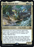 Helga, Skittish Seer (PRE-217) [Bloomburrow Promos] Foil