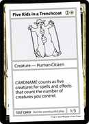 Five Kids in a Trenchcoat (No PW Symbol) (CMB1-005) [Mystery Booster Playtest Cards 2021]