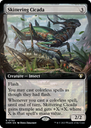 Skittering Cicada (Extended Art) (CMM-750) [Commander Masters] Foil