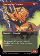 Rampaging Ceratops (Borderless) (LCI-322) [The Lost Caverns of Ixalan] Foil