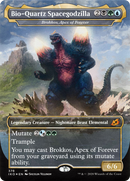 Bio-Quartz Spacegodzilla - Brokkos, Apex of Forever (IKO-378) (Borderless) [Ikoria: Lair of Behemoths] Foil