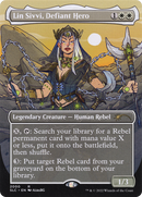 Lin Sivvi, Defiant Hero (SLC-2000) (Borderless) [Secret Lair Countdown Kit] Foil