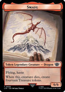 Smaug // Food (0023) Double-Sided Token (Surge Foil) (LTR-20 // 23) [The Lord of the Rings: Tales of Middle-earth] Foil