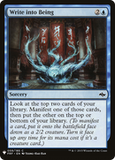 Write into Being (LIST-FRF-59) [The List]