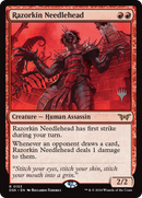 Razorkin Needlehead (PPDSK-153) [Promo Pack: Duskmourn: House of Horror Promos] Foil