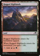 Rugged Highlands (NEO-273) [Kamigawa: Neon Dynasty] Foil