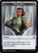 Emblem - Vivien Reid // Elf Warrior Double-Sided Token (FDN-25 // 19) [Foundations] Foil