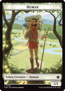 Human // Knight Double-Sided Token (FDN-3 // 4) [Foundations]