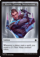 Emblem - Kaito, Cunning Infiltrator // Ninja Doubled-Sided Token (FDN-24 // 12) [Foundations]