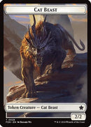 Cat Beast // Dragon (0017) Double-Sided Token (FDN-28 // 17) [Foundations]