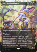 Ms. Bumbleflower (Borderless) (Raised Foil) (BLC-103) [Bloomburrow Commander] Foil