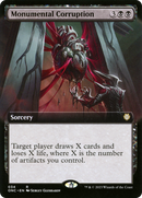 Monumental Corruption (Extended Art) (ONC-034) [Phyrexia: All Will Be One Commander] Foil