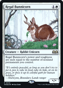 Regal Bunnicorn (PRE-025) [Wilds of Eldraine Promos] Foil