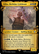Bilbo, Birthday Celebrant (Showcase Scrolls) (LTC-451) [Tales of Middle-earth Commander] Foil