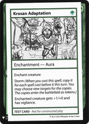 Krosan Adaptation (CMB1-080) [Mystery Booster Playtest Cards 2019]