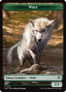 Wolf (0018) // Emblem - Arlinn, Embraced by the Moon Double-Sided Token (INR-18 // 23) [Innistrad Remastered] Foil