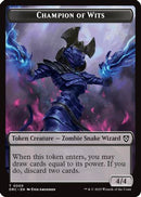 Champion of Wits // Zombie (0003) Double-Sided Token (DRC-5 // 3) [Commander: Aetherdrift]