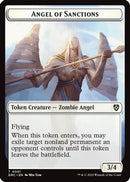 Angel of Sanctions // Zombie (0003) Double-Sided Token (DRC-1 // 3) [Commander: Aetherdrift]