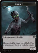 Zombie (0007) // Zombie (0003) Double-Sided Token (DRC-7 // 3) [Commander: Aetherdrift]