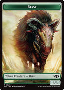 Beast // Treasure Double-Sided Token (TDC-20 // 16) [Commander: Tarkir: Dragonstorm]