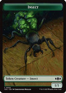 Insect (0022) // Plant Double-Sided Token (TDC-22 // 24) [Commander: Tarkir: Dragonstorm]