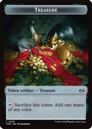 Treasure // Zombie Druid Double-Sided Token (TDC-16 // 10) [Commander: Tarkir: Dragonstorm]