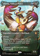 Zinnia, Valley's Voice (Borderless) (Raised Foil) (BLC-104) [Bloomburrow Commander] Foil