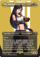 Tifa, Martial Artist (Borderless) (Surge Foil) (FIC-214) [Commander: FINAL FANTASY] Foil