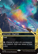 Meteor Crater (EOS-116) (Borderless) (Galaxy Foil) [Edge of Eternities: Stellar Sights] Foil