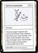 You're In Command (CMB1-015) [Mystery Booster Playtest Cards 2019]