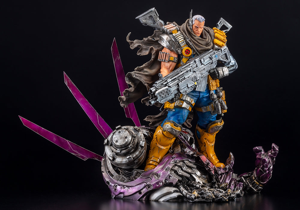 MARVEL UNIVERSE ケーブル FINE ART STATUE Kotobukiya Cable Fine Art Signature Series Statue,Multicolor