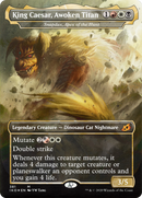 King Caesar, Awoken Titan - Snapdax, Apex of the Hunt (IKO-381) (Borderless) [Ikoria: Lair of Behemoths] Foil