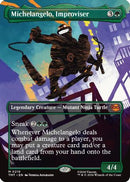 Michelangelo, Improviser (Borderless) (TMT-219) [Teenage Mutant Ninja Turtles]