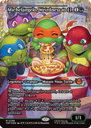 Michelangelo, Weirdness to 11 (Showcase) (Fracture Foil) (TMT-298) [Teenage Mutant Ninja Turtles] Foil
