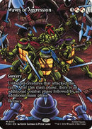 Waves of Aggression (Borderless) (PZA-013) [Teenage Mutant Ninja Turtles Eternal-Legal]