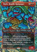 Slash, Reptile Rampager (Borderless) (TMT-208) [Teenage Mutant Ninja Turtles] Foil
