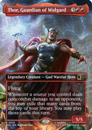 Thor, Guardian of Midgard (Borderless) (MSC-503) [Commander: Marvel Super Heroes] Foil