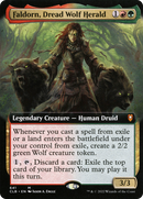 Faldorn, Dread Wolf Herald (Extended Art) (CLB-641) [Commander Legends: Battle for Baldur's Gate] Foil