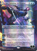 Kaito, Cunning Infiltrator (Borderless) (Mana Foil) (FDN-418) [Foundations] Foil