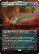 Anduril, Narsil Reforged (Borderless) (Surge Foil) (HOC-080) [The Hobbit: Eternal-Legal] Foil