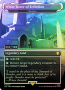 White Tower of Ecthelion - Karakas (Serial Numbered) (LTC-397) (Borderless) [Tales of Middle-earth Commander] Foil