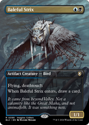 Baleful Strix (Borderless) (BLC-086) [Bloomburrow Commander] Foil
