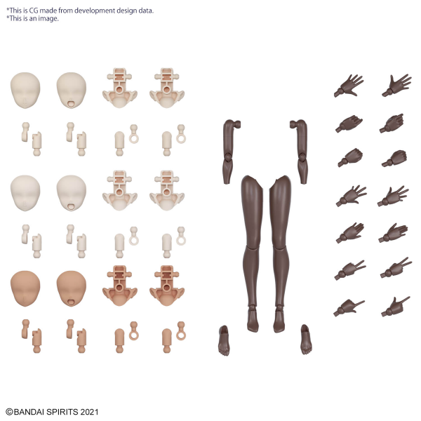 30MS Option Body Parts Arm & Leg (Brown)