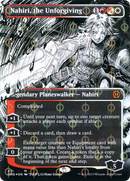Nahiri, the Unforgiving (Borderless) (Step-and-Compleat Foil) (ONE-471) (Showcase) [Phyrexia: All Will Be One] Foil