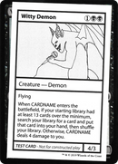 Witty Demon (No PW Symbol) (CMB1-050) [Mystery Booster Playtest Cards 2021]