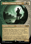 Aragorn, Company Leader (Showcase) (Surge Foil) (LTR-808) (Borderless) [The Lord of the Rings: Tales of Middle-earth] Foil