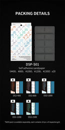 DSPIAE: DSP-S01 Self-Adhesive Sandpaper 100p Set (400-1500g)