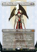 Elesh Norn, Mother of Machines (Concept Praetor) (Step-and-Compleat Foil) (ONE-421) (Borderless) [Phyrexia: All Will Be One] Foil