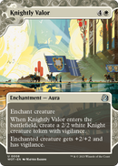 Knightly Valor (WOT-008) (Showcase) (Borderless) [Wilds of Eldraine: Enchanting Tales] Foil